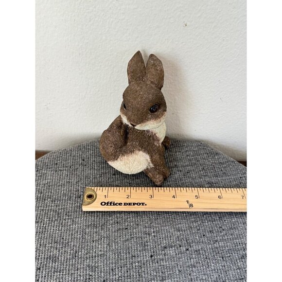 Naturecraft Pair Of Bunny Rabbit Resin Brown Tan White Cream Decor Statue Figuri - Picture 8 of 16